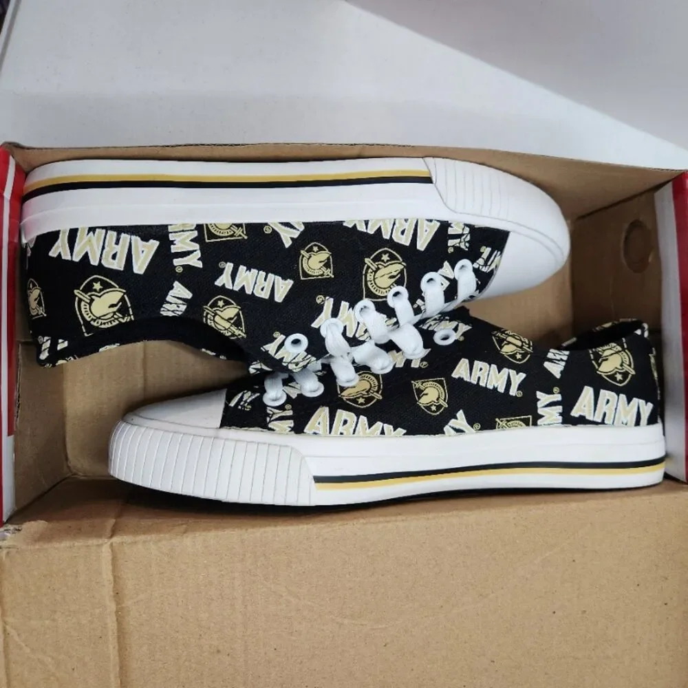FOCO Women’s Army Graphic Canvas Low‑Top Sneakers Black Size 7
